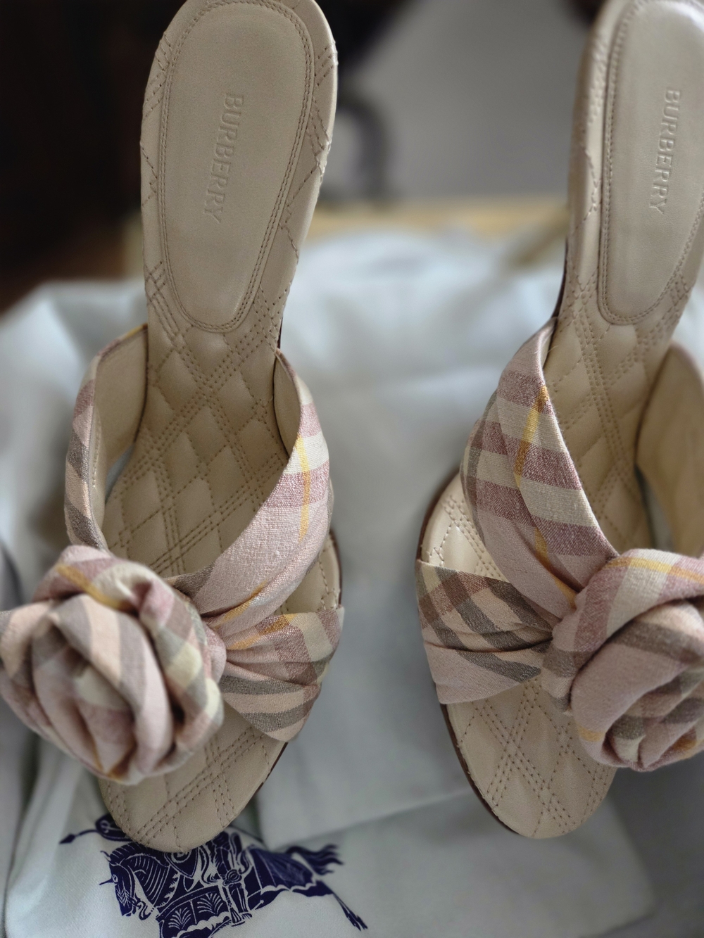 Authentic Burberry Mews 90MM Check Rose